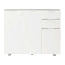 Sideboard High Gloss White 107X35X76 Cm