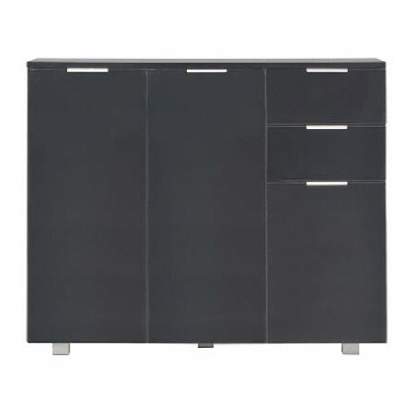 Sideboard High Gloss Black 107X35X76 Cm