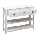 Sideboard Antique White 115X30X76 Cm Wood