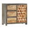 Side Cabinet Grey 75X30X60 Cm Solid Mango Wood