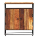 Side Cabinet 60X35X76 Cm Solid Reclaimed Wood And Steel