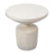 Faux Concrete Magnesium Oxide Side Table White 54X54X51Cm