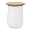 Indoor Or Outdoor Faux Wood Side Table 50X50X68Cm