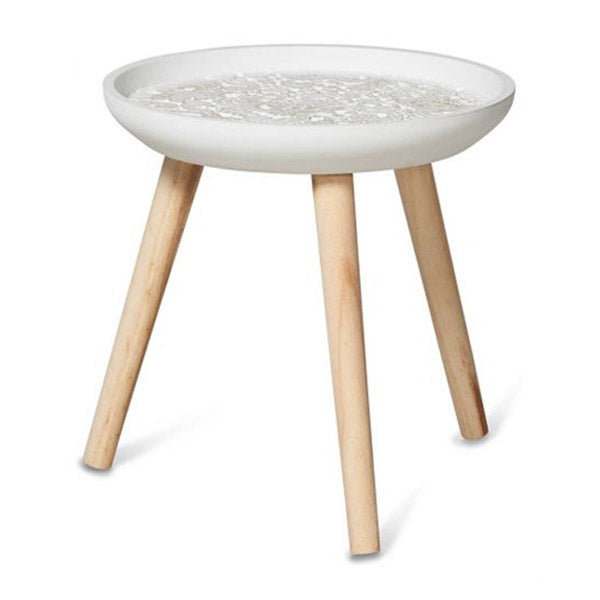 Wooden Side Table White 323X323X325Mm