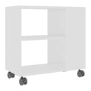 Side Table White 70X35X55 Cm Chipboard