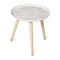 Wooden Side Table White 49Cm