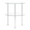 2 Tier Side Table Transparent 38 Cm Tempered Glass
