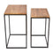 2 Piece Nested Side Table Set Mango Wood Natural And Black