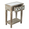 Wooden Mirrored Side Table 60X34X76Cm