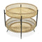 2 Tier Bamboo And Metal Side Table Natural 47X47X54Cm