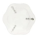 2 Tier Side Table 38X38X50 Cm Transparent Tempered Glass