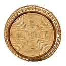 Rattan Round Side Table Natural 50X50X60Cm
