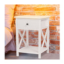 Bedside Tables Drawers Chest Side Nightstand Cabinet Storage Wooden