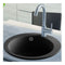 Granite Kitchen Sink Single Basin Round Black