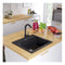 Granite Kitchen Sink Single Basin Black Scratch Resistant