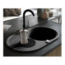 Granite Kitchen Sink Single Basin Oval Black