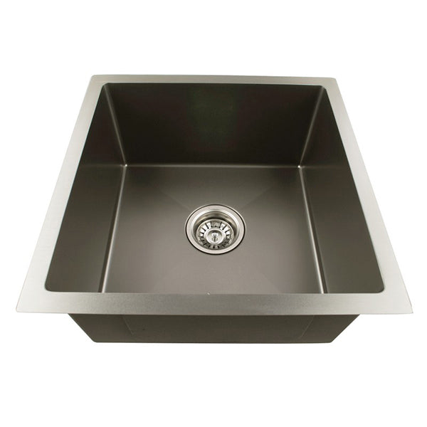 440 X 440 X 200 Mm 1 Mm Dark Grey Stainless Steel Single Bowl Sink