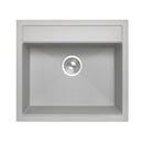 560X510Mm Granite Stone Kitchen Laundry Sink Single Bowl Mount Grey