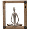Silver Yoga Lady Sitting On Frame Aluminium