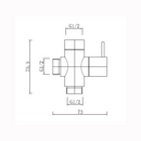 Brass Toilet Bidet Spray Diverter Only