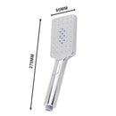 Square 3 Functions Chrome Rainfall Hand Held Shower Head Only
