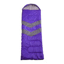 Outdoor Camping Thermal Sleeping Bag Envelope Tent Hiking Purple