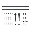 Sliding Door Hardware Kit 183 Cm Steel Black