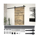 Sliding Door Hardware Kit 183 Cm Steel Black