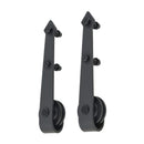Sliding Door Hardware Kit 200 Cm Steel Black