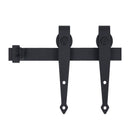 Mini Sliding Barn Door Kit Carbon Steel 183 Cm Pointed Design