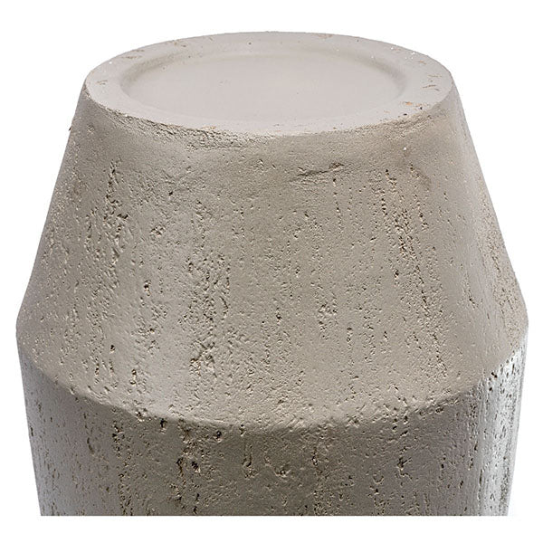 Grey Small Vase With Travertine Effect 31X31X70Cm