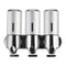 3 Bottles Bathroom Soap Shampoo Gel Dispenser Pump Wall 1500Ml Silver