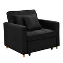 Suri 3 in 1 Convertible Lounge Chair Bed by Black