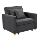 Suri 3 in 1 Convertible Lounge Chair Bed by Dark Grey