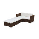 3 Piece Garden Lounge Set With Cushions Poly Rattan