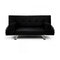 3 Seater Pu Leather Sofa Bed Lounge Black