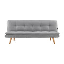 3 Seater Linen Couch Sofa Bed Lounge Futon Light Grey