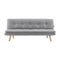 3 Seater Linen Couch Sofa Bed Lounge Futon Light Grey