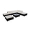 8 Piece Garden Lounge Set With Cushions Poly Rattan Black