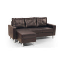 Corner Sofa Couch With Chaise Brown