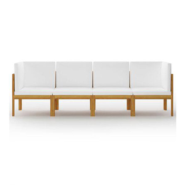 4 Seater Garden Sofa With Cushion Solid Acacia Wood