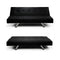 3 Seater Pu Leather Sofa Bed Lounge Black
