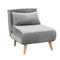 Adjustable Corner Single Seater Lounge Suede Sofa Bed Chair