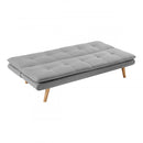3 Seater Linen Couch Sofa Bed Lounge Futon Light Grey