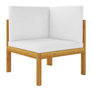 4 Seater Garden Sofa With Cushion Solid Acacia Wood