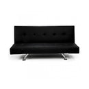 3 Seater Pu Leather Sofa Bed Lounge Black