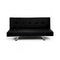 3 Seater Pu Leather Sofa Bed Lounge Black