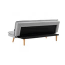 3 Seater Linen Couch Sofa Bed Lounge Futon Light Grey