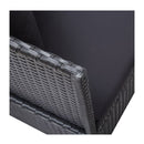 Outdoor Sofa With Cushion And Pillow Poly Rattan Black