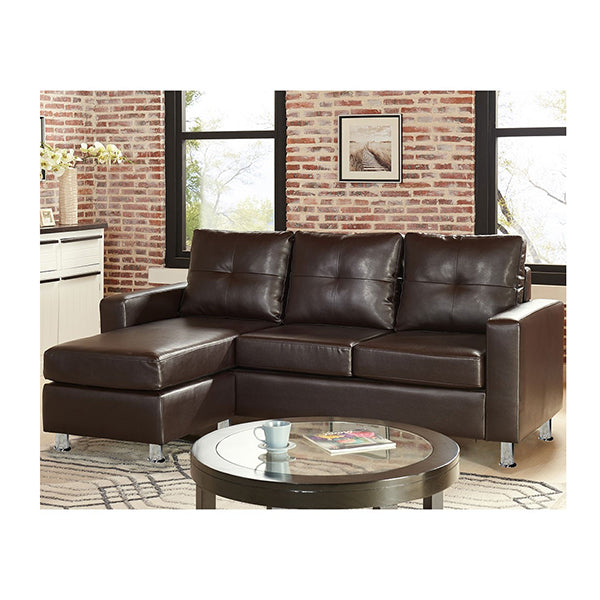 Corner Sofa Couch With Chaise Brown